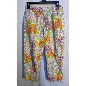 Talbots Petites Stretch Floral Capri
